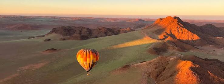 Hot air balloon over Namibia